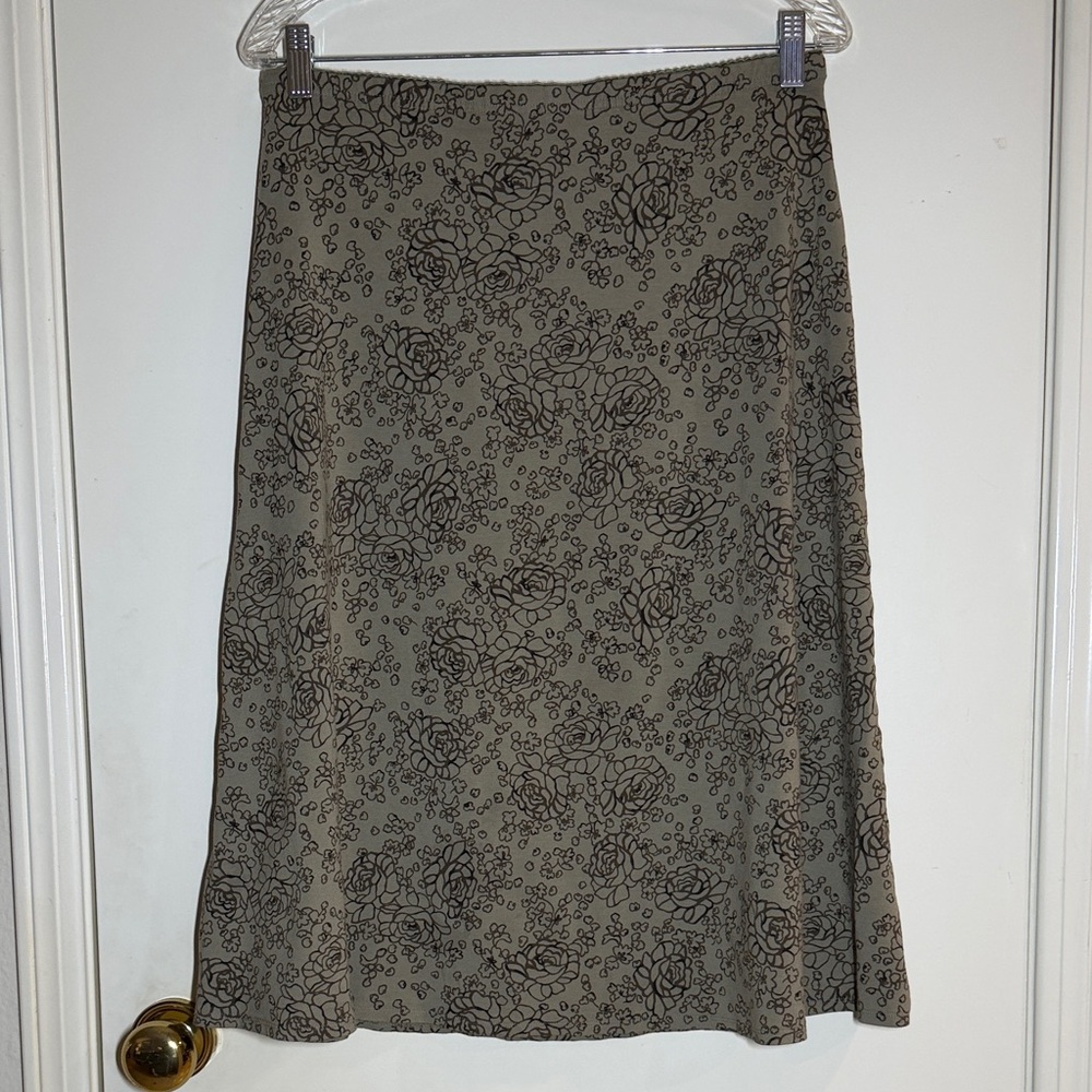 J. Jill Women’s Elastic Waist Floral Skirt